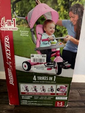 4-in-1 Pink Stroll 'N' Trike for Kids